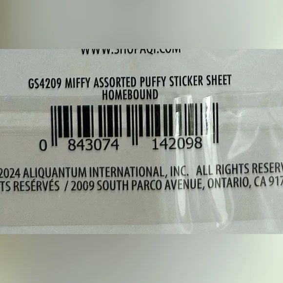 Miffy Scenty Swishy Charm & Assorted Puffy Sticker Set New & Sealed - Picture 4 of 4